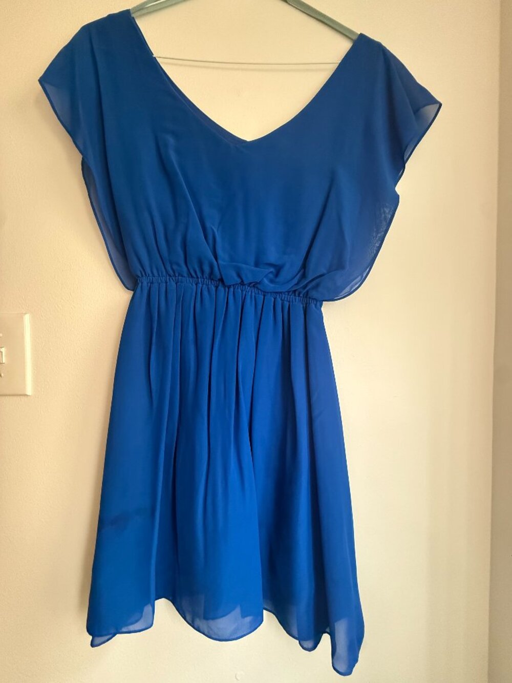Gianni Bini Small Blue Dress Stunning Color Cocktail Event